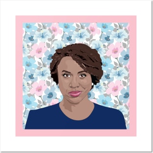 Ayanna Pressley Pretty Floral Portrait Posters and Art